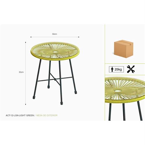 P071493882 MESA ACT-12-LGN-VERDE CLARO 50x50x50cm