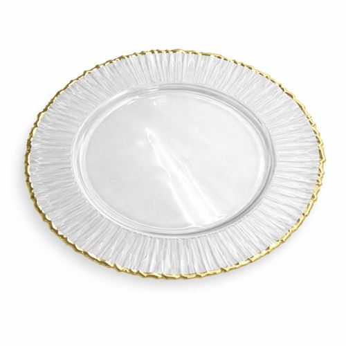 127034976 PRATO VIDRO DOURADO 31CM