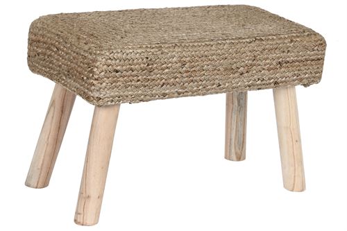 MB-204407 DESCANSA PES RAFIA EUCALIPTO 60X30X40CM NATURAL