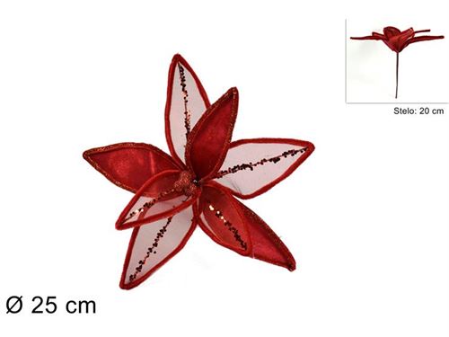 065656 FLOR NATAL VELUDO VERMELHO