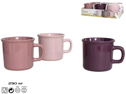 097824 CANECA CERÂMICA 290ML VERONA 3 SORT.