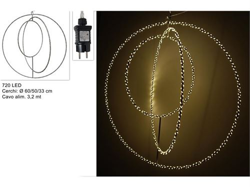 285733 BOLA METAL COM LUZ 720LED
