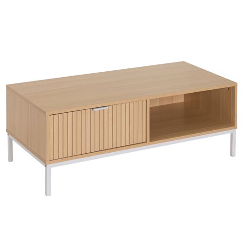 806188 MESA DE CAFE MID-LINES PB-METAL NATURAL 110 X 50 X 40 CM