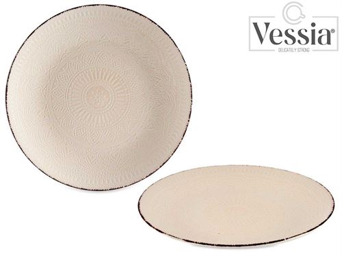 90014 PRATO RASO RELEVO BEGE 27CM