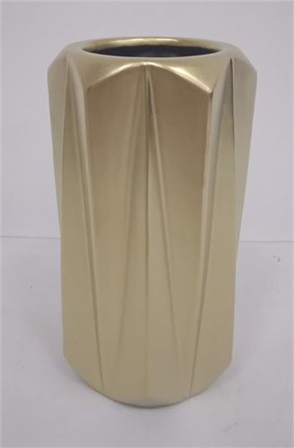 103931296 JARRA DOURADA CERAMICA 11X11X19CM