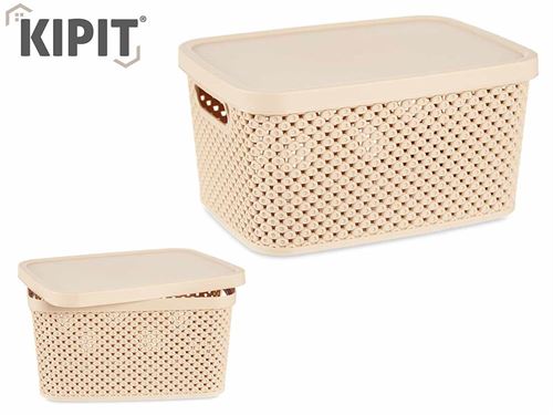 86638 CESTO ORG PL 3.5L C/TAMPA 23,7 x 17,5 x 12,5 CM