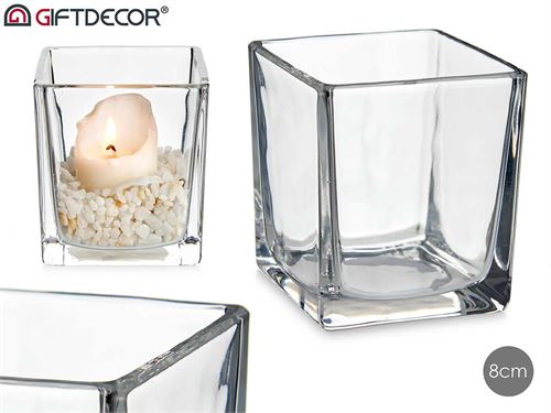45837 CUBO VIDRO 8X8