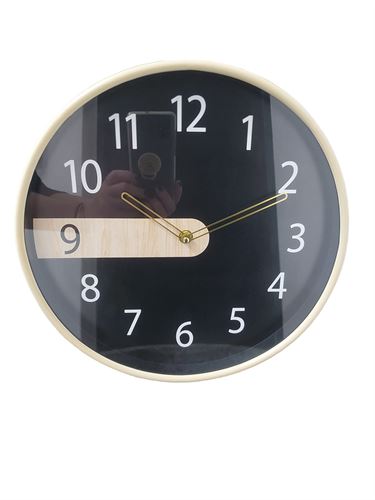 134830377 RELÓGIO PAREDE 30.5CM DOURADO C/MADEIRA