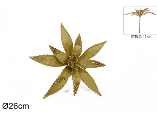 126418 FLOR NATAL 26CM OURO