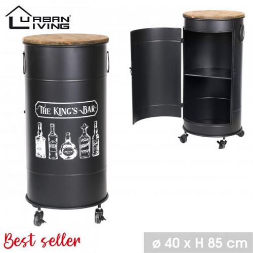 54107 BAR METAL TAMPA MADEIRA 40X85CM