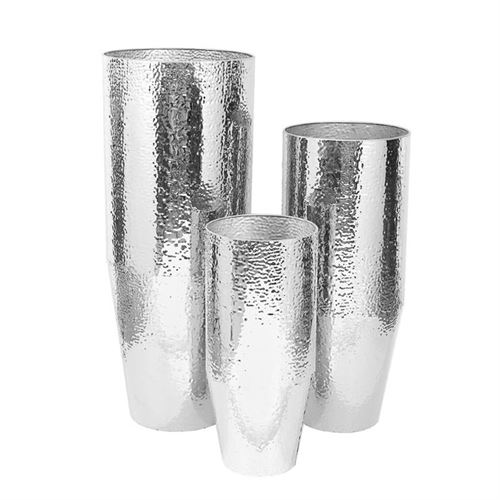 127033477 VASOS METAL SET3 35X35X91CM/30X30X73CM/25X25X55CM