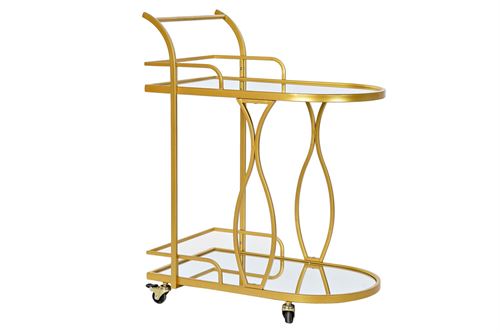 CAMARERA METAL ESPEJO 58X37X76,5 DORADO