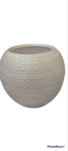 VASO BOLA CERAMICA PEROLA 40CM