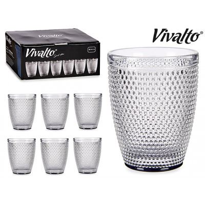 COPO VIDRO FUNDO CINZA 30CL 6UN