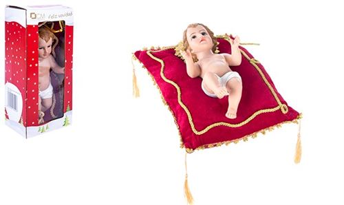 106399 MENINO JESUS COM ALMOFADA 26CM