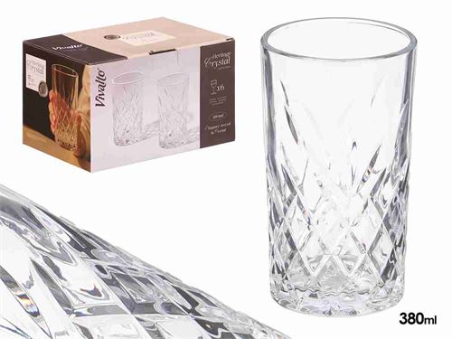 12367 COPO VIDRO 380ML PK6 TRANSPARENTE