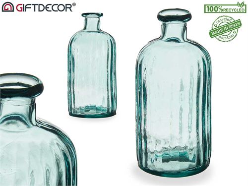 82738 GARRAFA VIDRO DECORATIVA 9X9X20CM