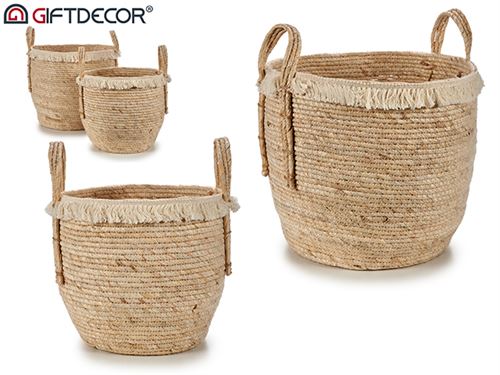 77103 CESTOS VERGA RED BICOLOR 35X25 SET2