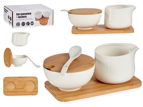 AÇUCAREIRO E LEITEIRA CERAMICA SET2