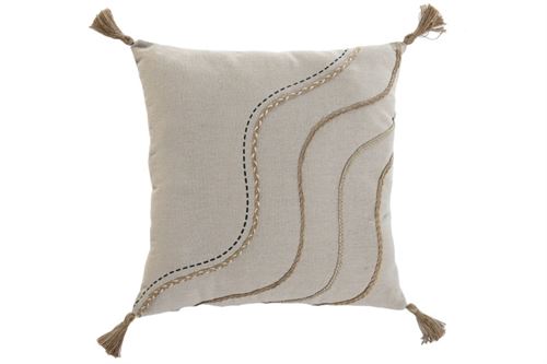 TX-213597 ALMOFADA POLIÉSTER ALGOD O 45X45CM 420 GR. BEGE
