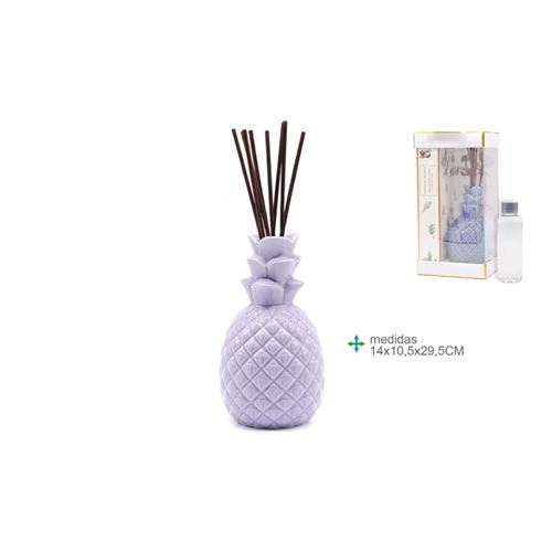 AM-76082 AMBIENTADOR MIKADO ABACAXI LILÁS 14x10,5x29,5cm