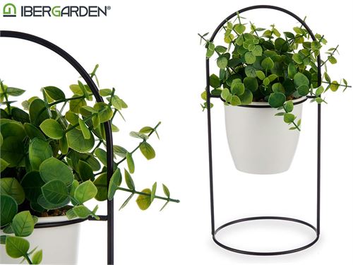 18291 VASO PLANTA ARTIFICIAL 21 x 21 x 30 cm.