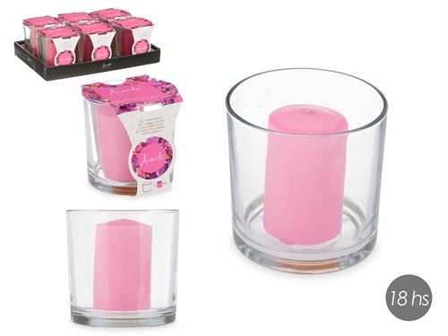 92430 VELA COM COPO ORQUIDEA 10X10X10CM