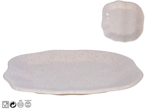 183626 PRATO CERAMICA RYO 31X28CM AREIA ROSA