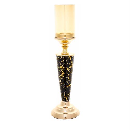 78912 CASTIÇAL DECORATIVO EM METAL E VIDRO C 11,50 L 11,50 A 40,00