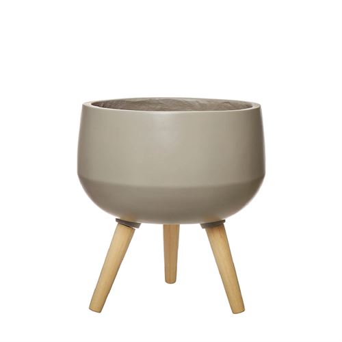 45169 VASO POLIRESINA COM PÉS DE MADEIRA C 36,00 L 36,00 A 20,00