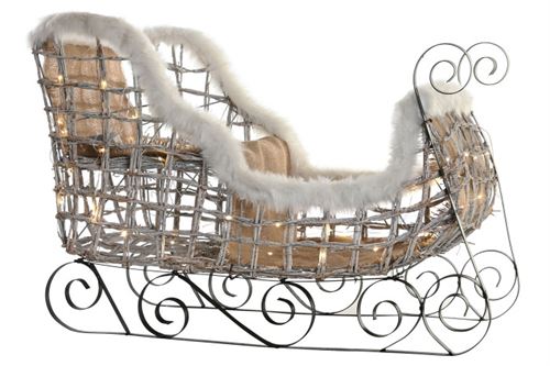 NV-198124 TRENÓ LED RATTAN 90X46X62 BRANCO