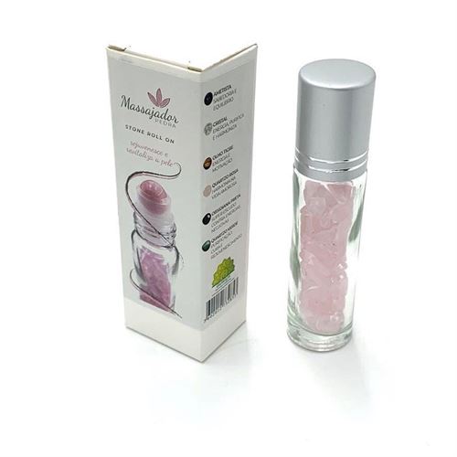 PR-73285 MASSAGEADOR ROLLER QUARTZ ROSA 8,5X2CM