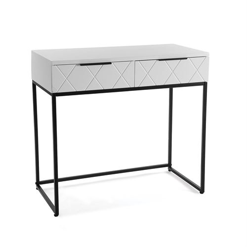 22340009 CONSOLA ENTRADA KEMI 2GAVETAS 80x30x75 cm