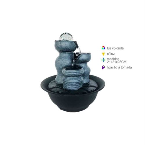 FR-74528 Fonte Resina Mão c/Luz 21x21x25