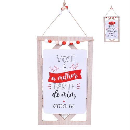 2668-112-N PLACA MDF NAMORADOS 18X30