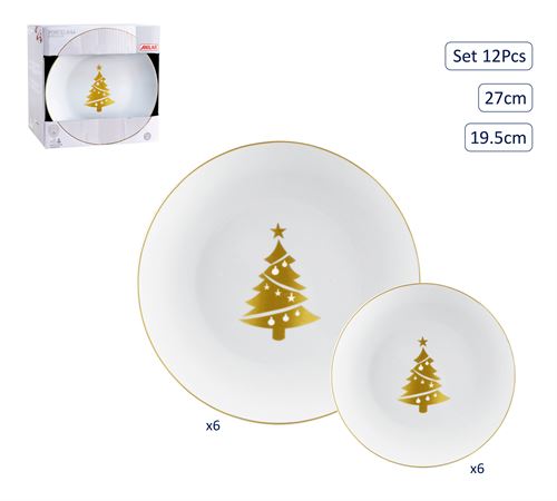 CTLT-12PA SERVIÇO NATAL 12PÇS CERAMICA