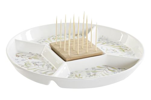 PC-188213 APERITIVO GRES BAMBU 23,5X23,5X7 PALILLOS