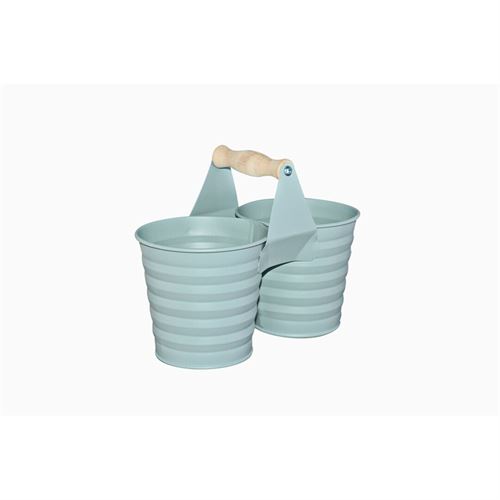 P130490172 VASO DUPLO AZUL C/PEGA 22X11X10,6CM