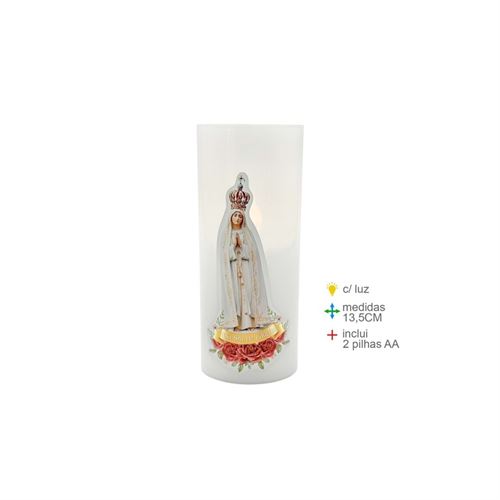 77620 VELA LED BRANCA COPO N SRA FÁTIMA