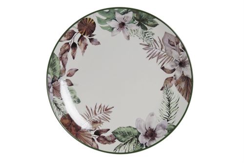PC-193629 PRATO CERAMICA 27X27X2CM TROPICAL VERDE