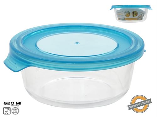 406053 MARMITA REDONDA DE VIDRO 620ML