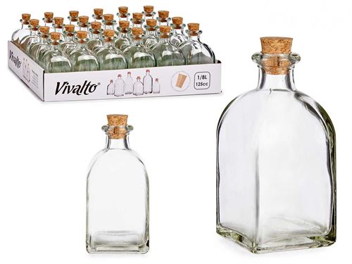 79884 GARRAFA VIDRO 125ML TAMPA CORTIÇA