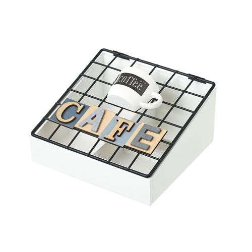 802835 CAIXA CAFÉ MDF-MTL 17X17X9.5