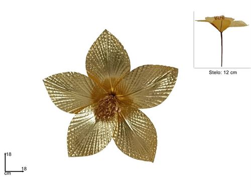 271828 FLOR NATAL VELUDO OURO 18CM