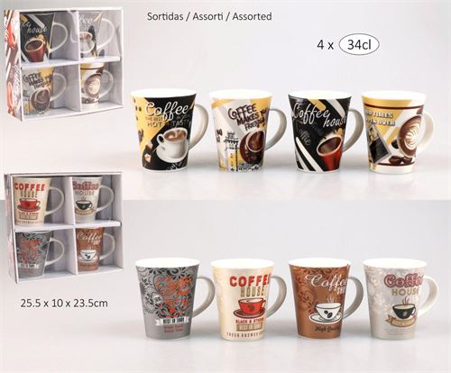 CANECA CERAMICA SET4