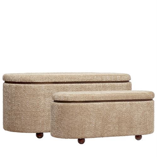 96711 CONJUNTO 2 BANQUETA MADEIRA E TECIDO