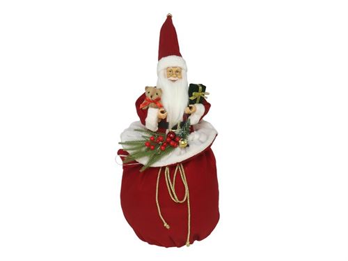 325682 PAI NATAL NO SACO DOBRAVEL DEC 20LUZES 65CM