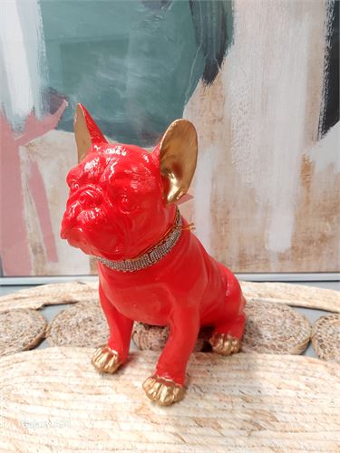 FIGURA RESINA 26X15X28,5CM BULLDOG 2MOD