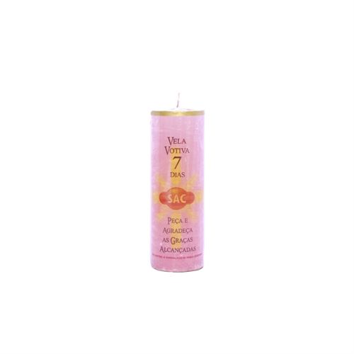 559112 VELA VOTIVA 7 DIAS ROSA