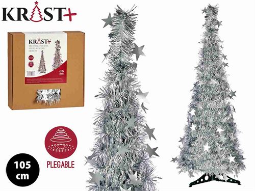90666 ARVORE NATAL 105CM PRATEADA MATE